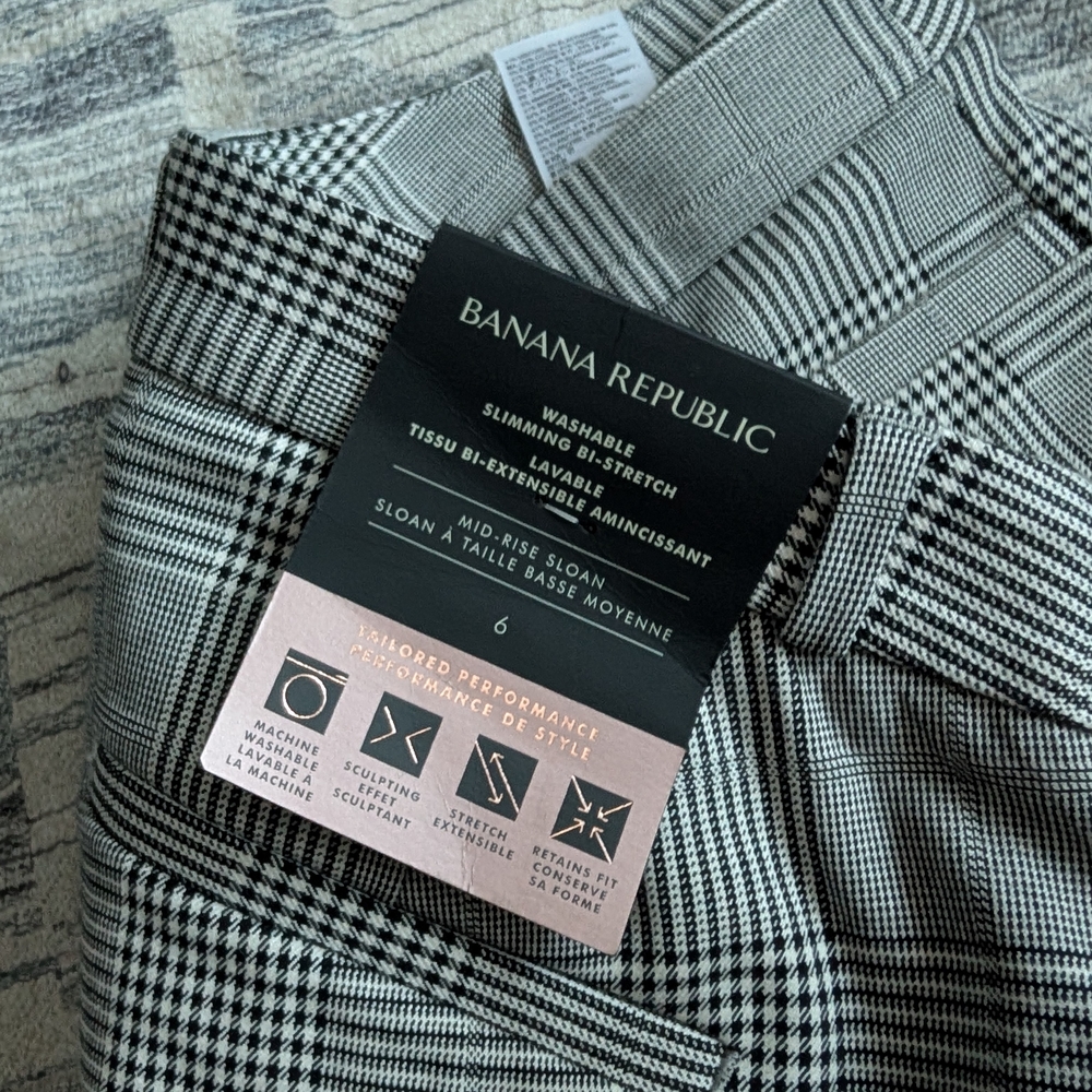 🔖 NWT Banana Republic Modern Sloan Skinny-Fit Washable Pant - Size 6